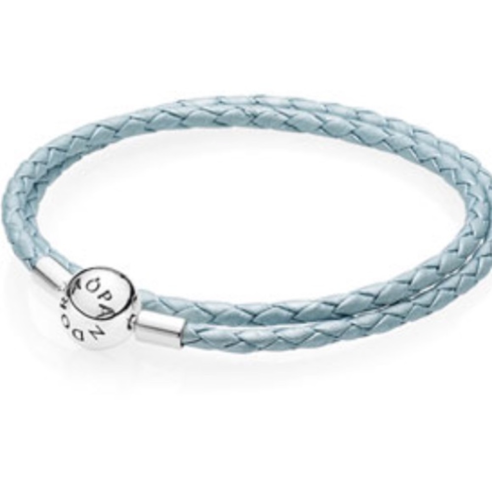 Light blue Pandora leather bracelet